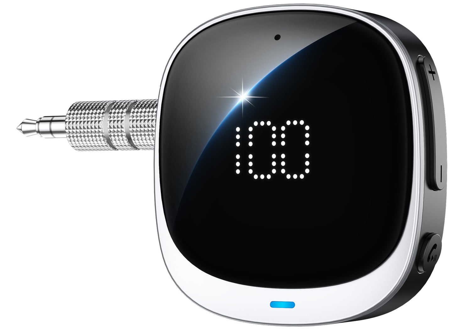 COMSOON AUX Bluetooth Adapter for Car, [LED Screen] Bluetooth 5.3 Receiver for Speaker/Home Stereo/Wired Headphones, 3.5mm Wireless Audio Receiver for Hands-Free Call/Music, Dual Connection