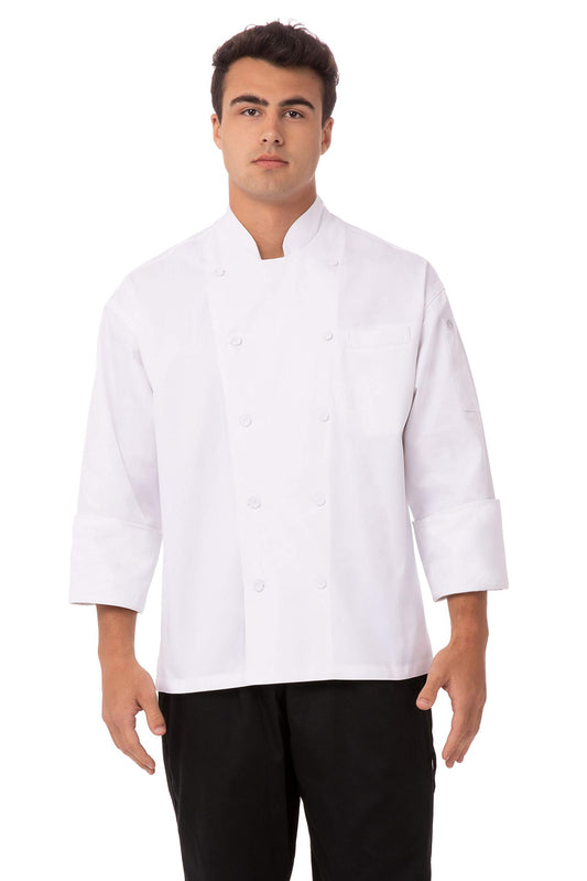 Chef Works Unisex Lyon Executive Chef Coat, White, 42