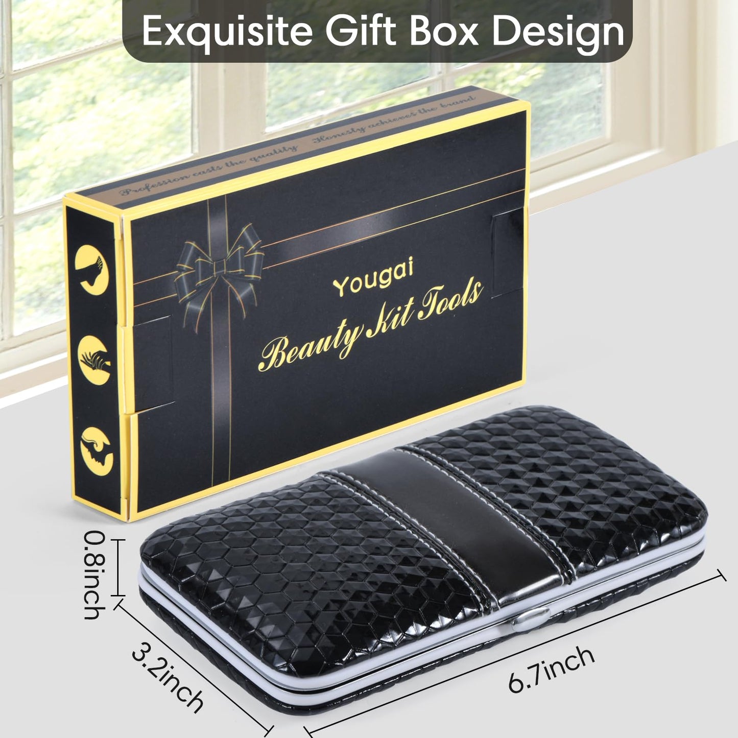 Nail Clippers Set Fingernail and Toenail Clipper Cutters Men's Accessories,Manicure Pedicure Kit Professional Grooming Kits,Nail Care Tools with Travel Case Gifts for Men Women