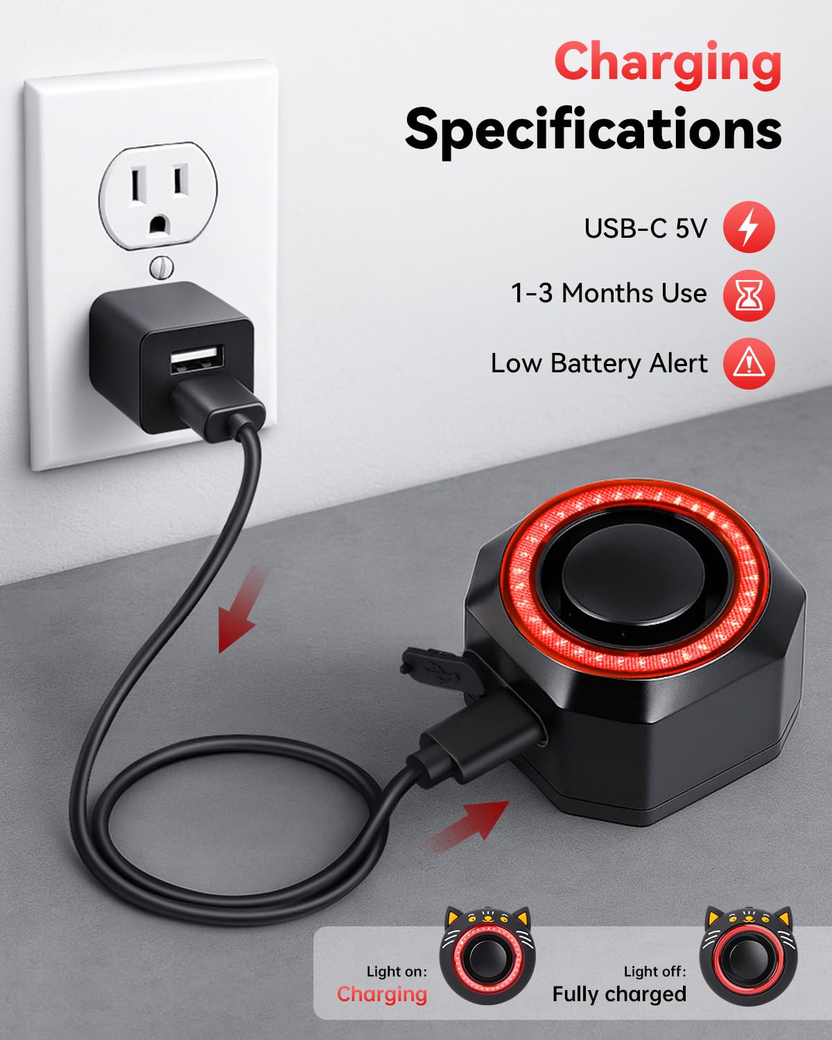 Electop 120dB Car Alarm System with Motion Sensor & Sound, Car Security System Anti-Theft Device Car Alarm with Wireless Remote & Led Light for Cars, Trucks, Suvs