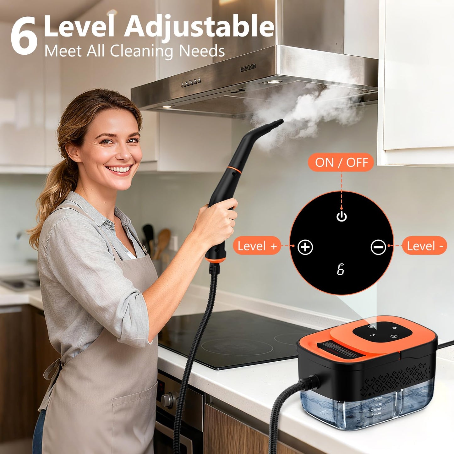 Steam Cleaner, Portable Steamer for Cleaning with 16pcs Accessories,