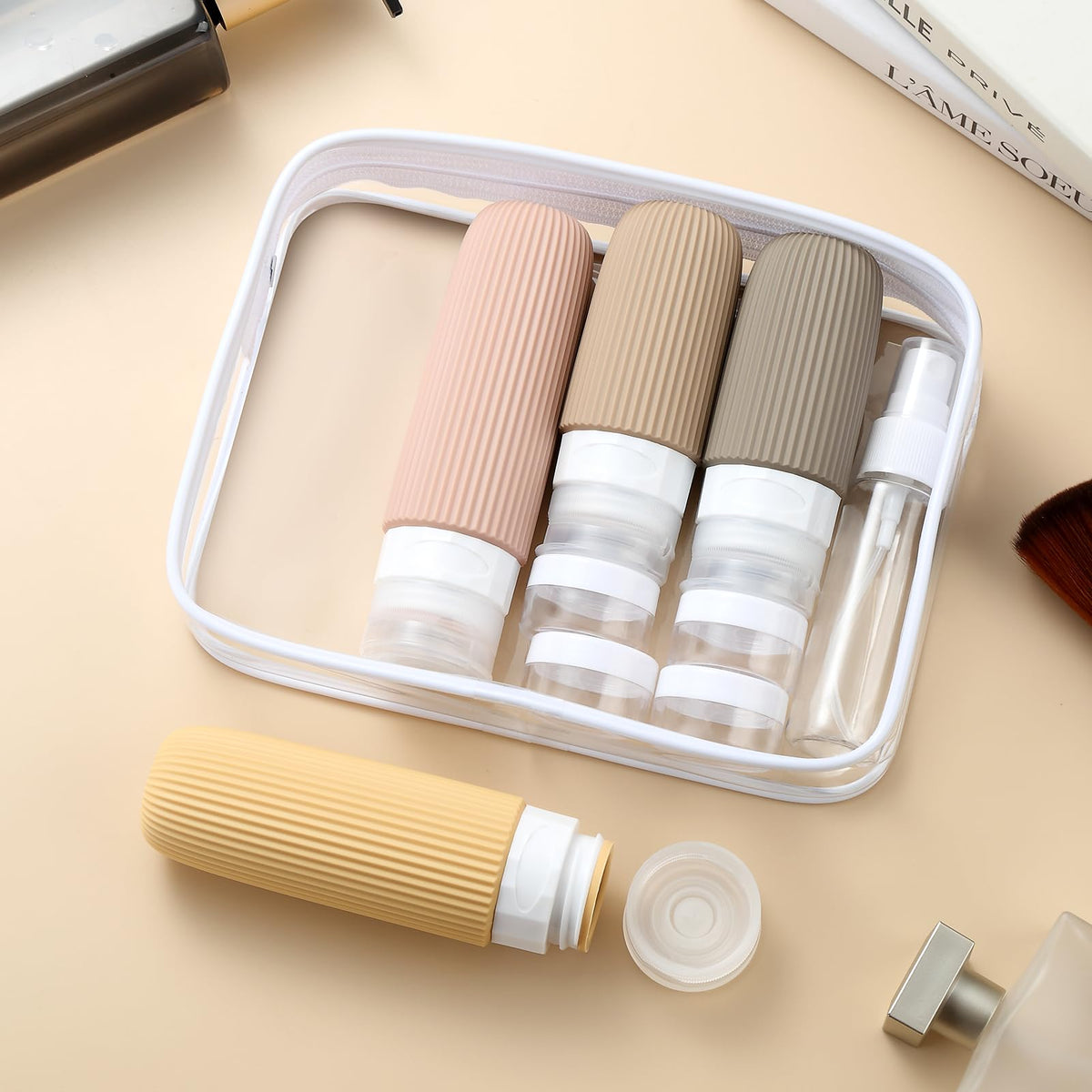 Mrsdry 16 Pack Travel Bottles Set, TSA Approved Leak Proof Silicone Squeezable Containers for Toiletries,