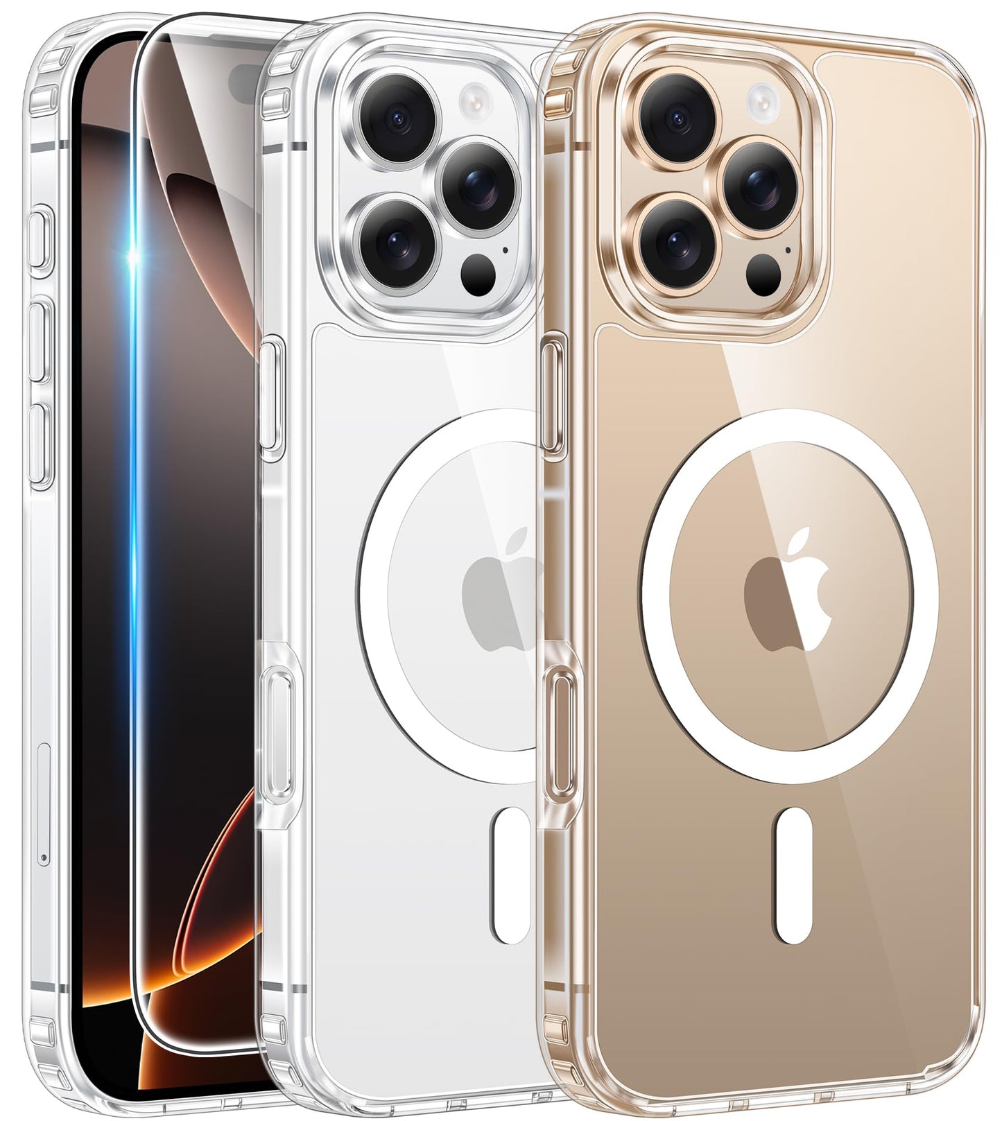 FNTCASE for iPhone 16 Pro-Max Case Compatible with Magsafe Clear Phonecase