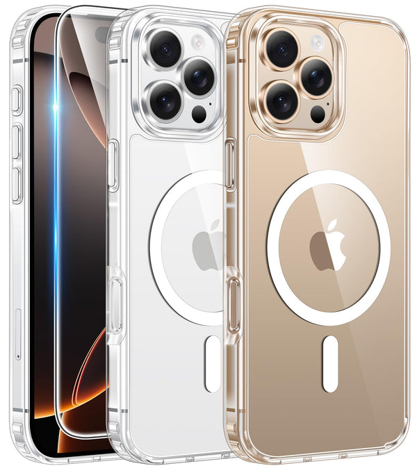 FNTCASE for iPhone 16 Pro-Max Case Compatible with Magsafe Clear Phonecase