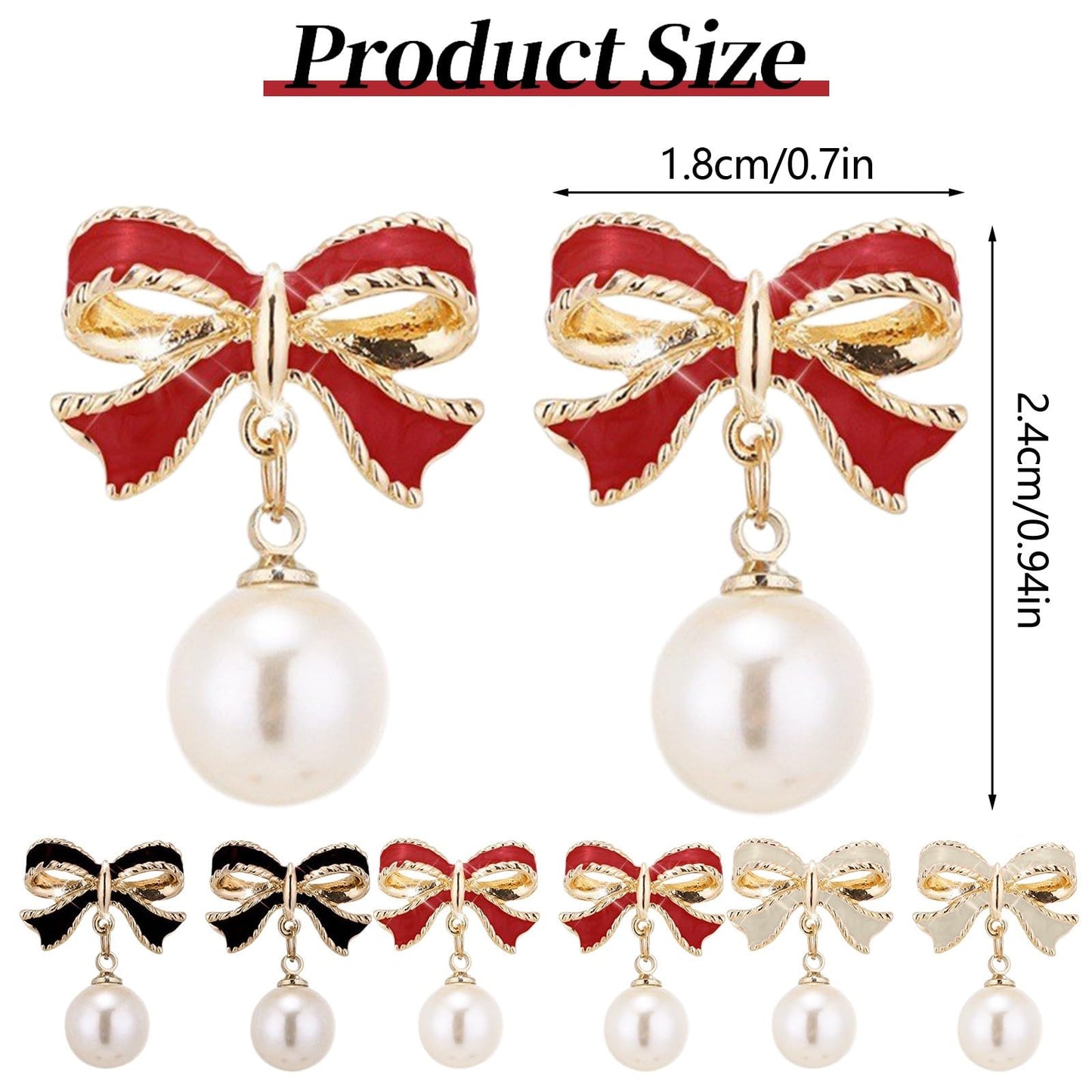 clearance+sales today deals prime Bow Earrings for Women Pearl Drop Dangle Bowknot Earrings Trendy Daily Jewelry Accessory Valentines Day Gifts for Her ofertas del dia de hoy relampago
