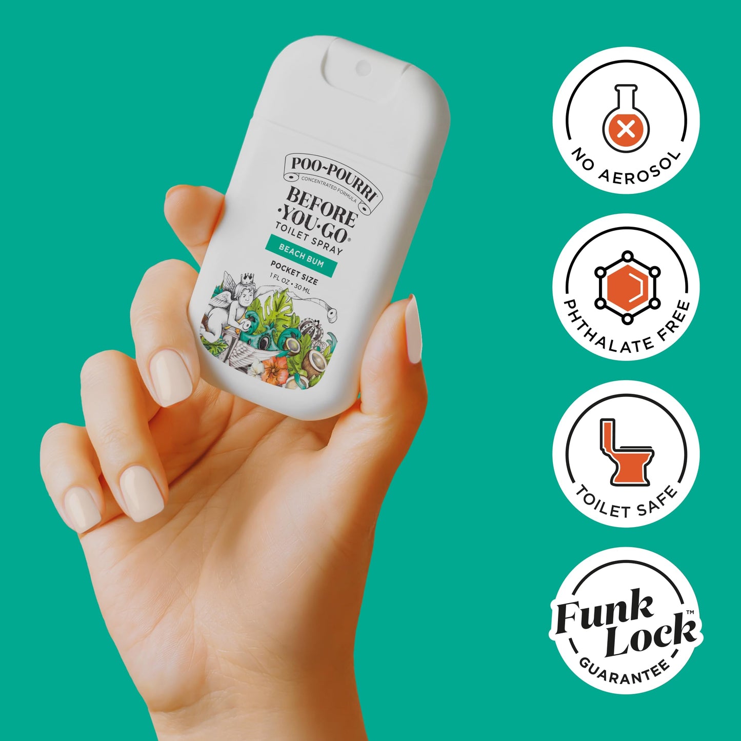 Poo-Pourri Before-You-Go Pocket Spray, Beach Bum