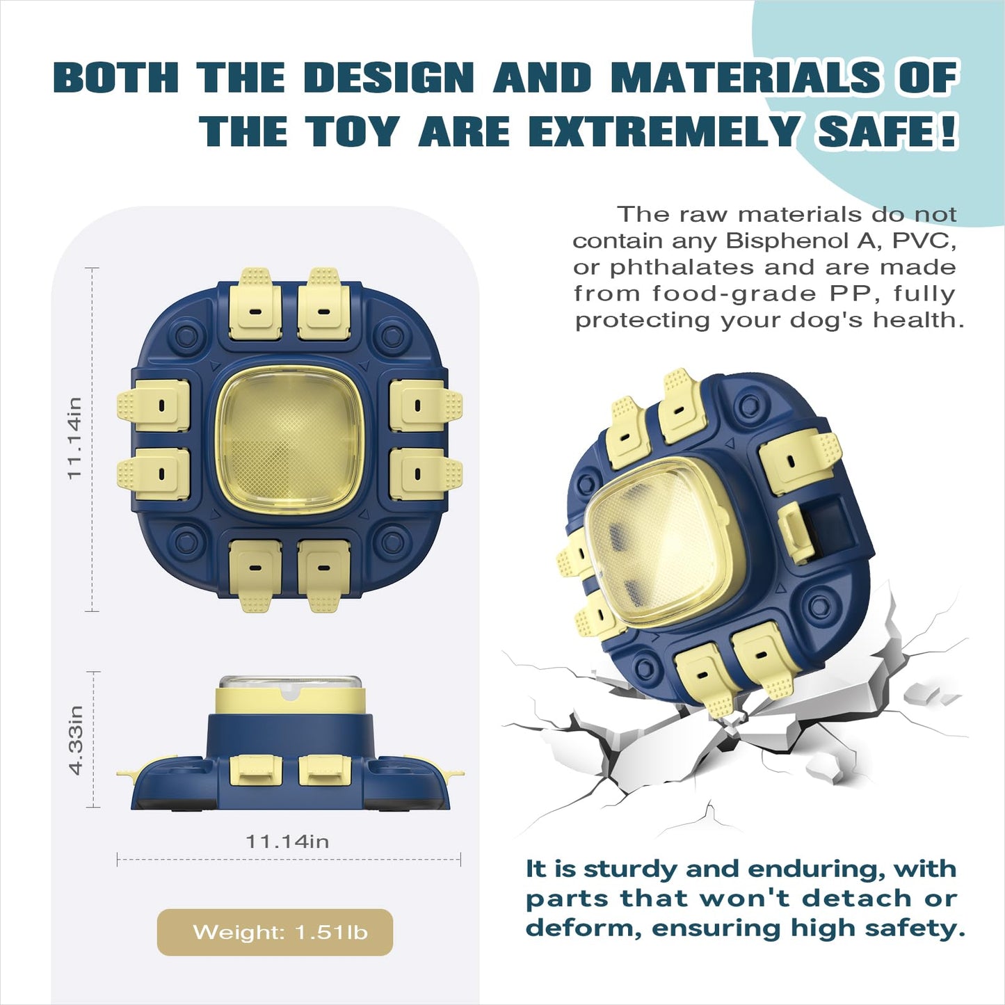 KADTC 2 Levels of Challenge - Dog Puzzle Toy for Small/Medium/Large Dogs Treat Puzzles Feeder Food Dispenser Slow Enrichment Feeding Puppy Mental Stimulation Toys Brain Games Christmas & New Year Gift