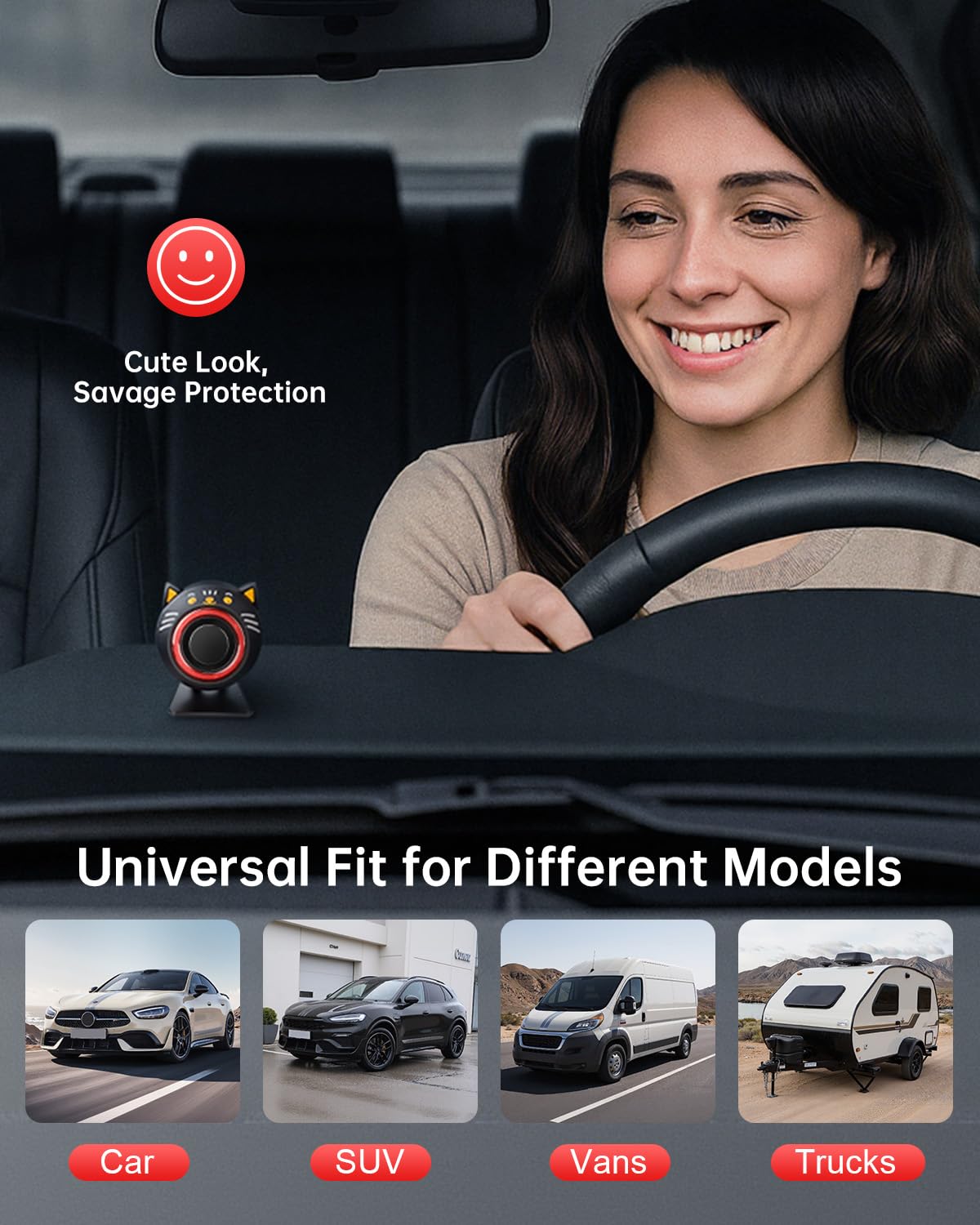 Electop 120dB Car Alarm System with Motion Sensor & Sound, Car Security System Anti-Theft Device Car Alarm with Wireless Remote & Led Light for Cars, Trucks, Suvs