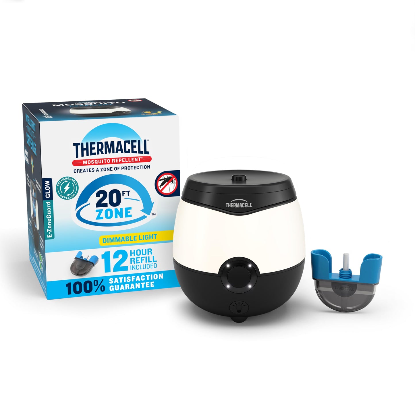 Thermacell E-ZoneGuard Glow Mosquito Repellent + Lantern, LED, 9-Hr Battery