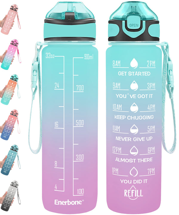 Enerbone 32oz Motivational Water Bottle