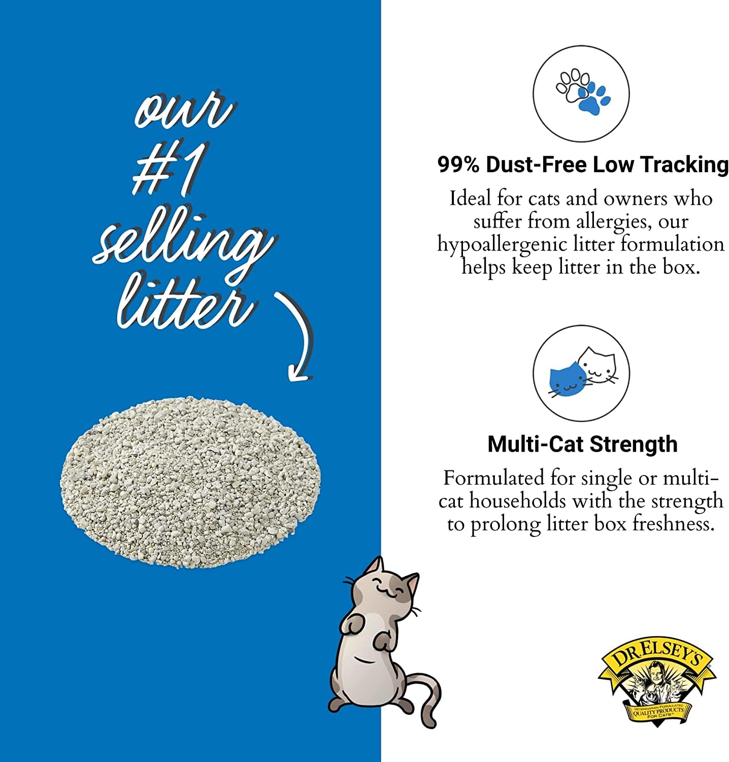 Dr. Elsey's Ultra Unscented Clumping Cat Litter, 40 lb