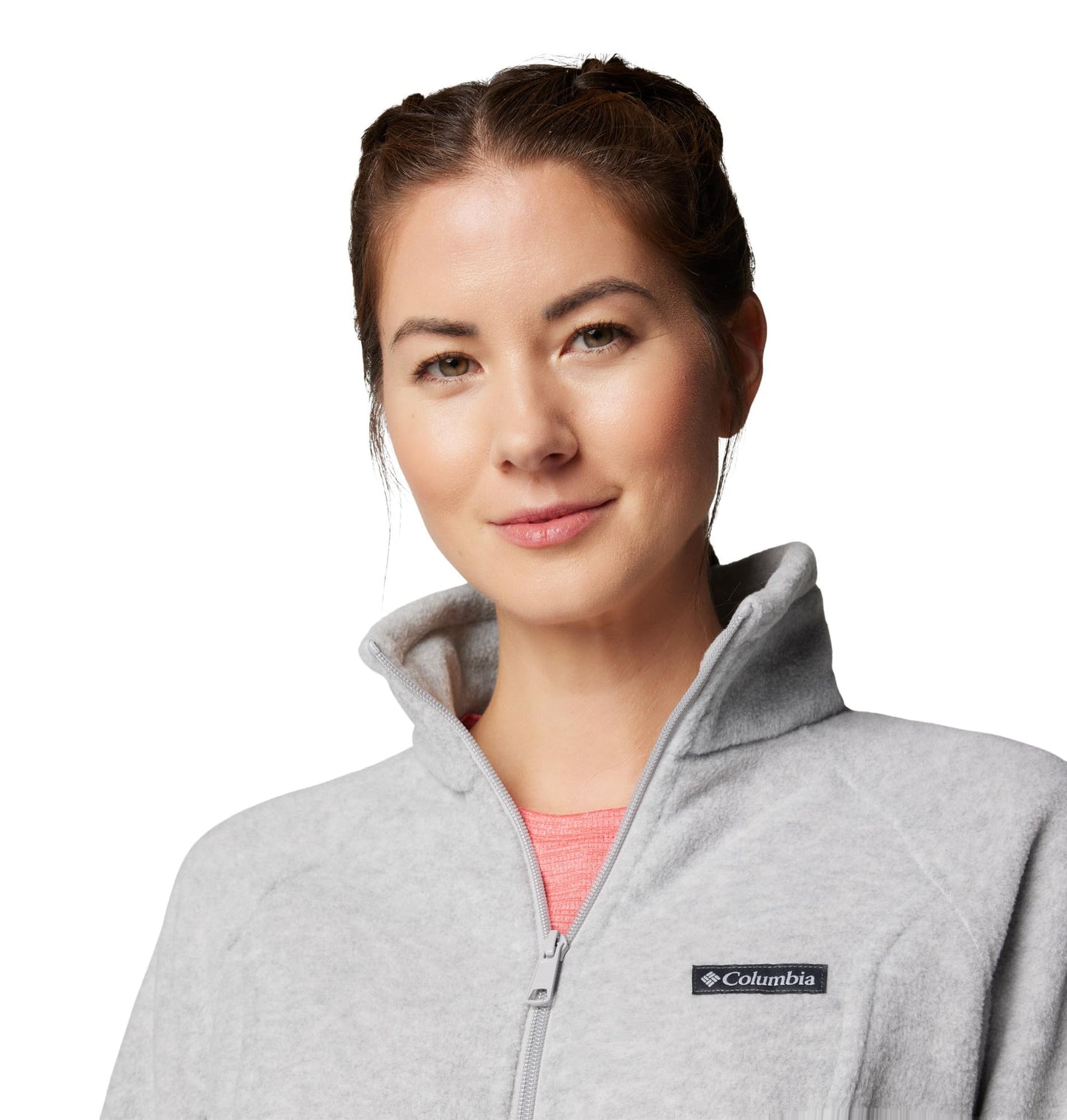 Columbia Womens Benton Springs Full Zip Fleece Jacket, Cirrus Grey Heather, Large