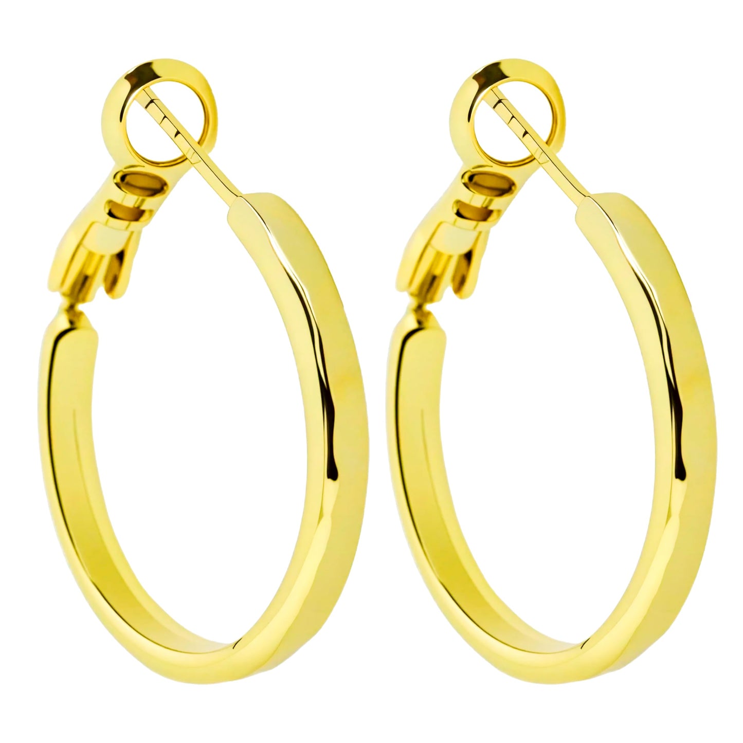 ToHeart Thick Gold Hoop Earrings for Womens Lightweight Hypoallergenic 14K Chunky Gold Hoop Earrings