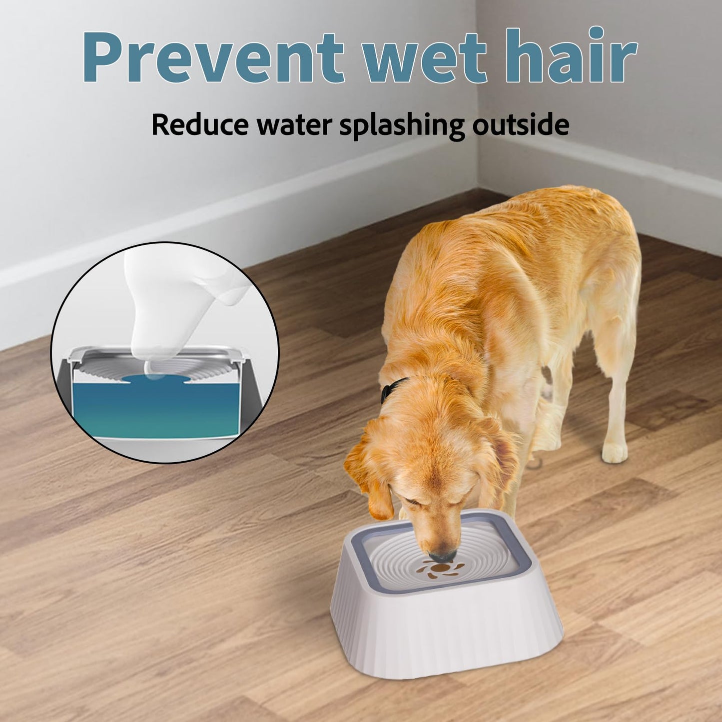 Ocean Ice No-Spill Dog Water Bowl, 45oz