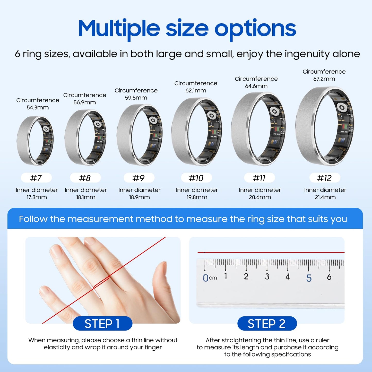 prxxhri 2026 Smart Ring New Health Tracker, IP68 Waterproof, iOS/Android Compatible