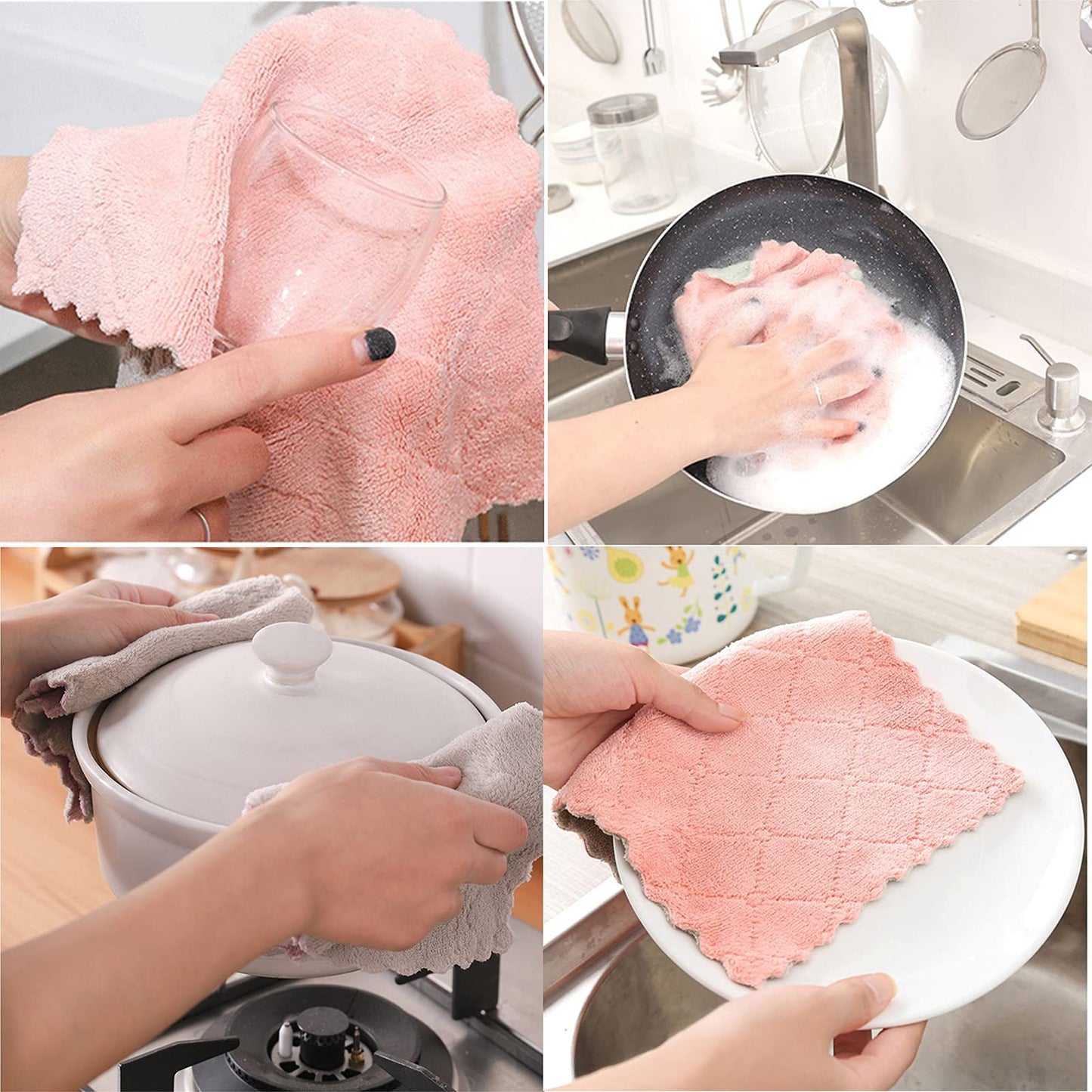 SAOYOAS Microfiber Kitchen Cloths (10-Pack)