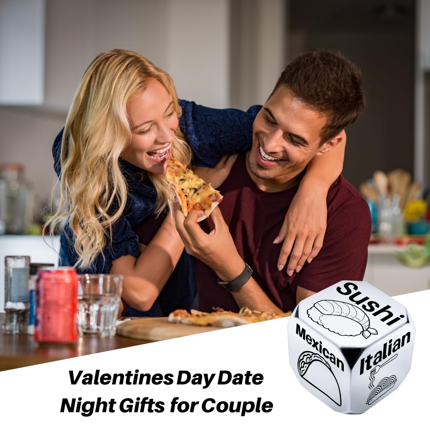Allpeak Valentine's Day Gifts for Him Her, 0.67", Funny Galentines Day Gifts for Women Men Adults, Girlfriend Boyfriend Wife Husband Couple Anniversary Date Night Birthday Wedding, Role Playing Dice
