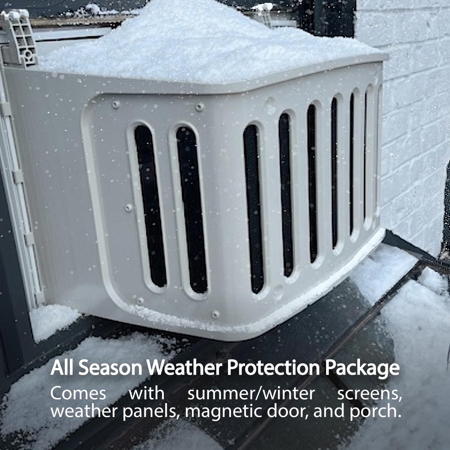 VistaLoo Window Catio, Perch & Litter Box – Fits 26-32" Vertical Windows, Premium Outdoor Enrichment and Freedom for Indoor Cats, Natural Odor-Free, All-Weather, Easy Clean Cat Box, Made in The USA