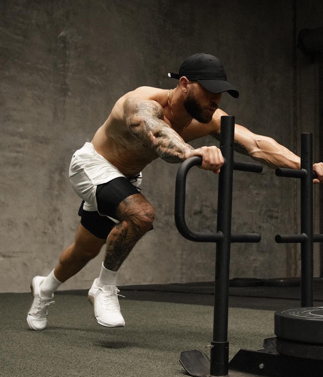 Leidowei Men's 2 in 1 Running Sports Shorts Quick Drying Breathable Short with Built-in Pocket Compression Dark Grey L