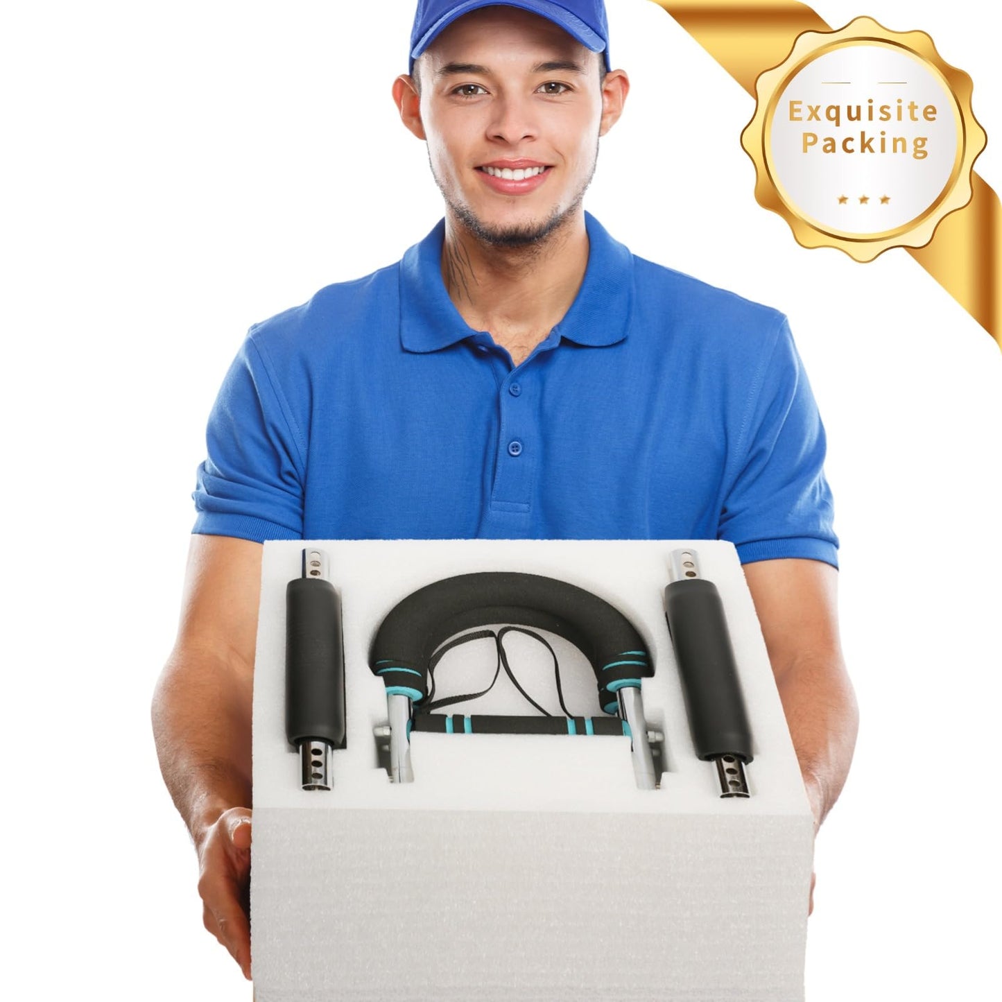 9 Level Settings (Weekly Chest Arm Training Plan Included) Upgraded (20-140LBS) Adjustable Twister Trainer with 4 Springs & Workout Poster, Arm Workout for Men