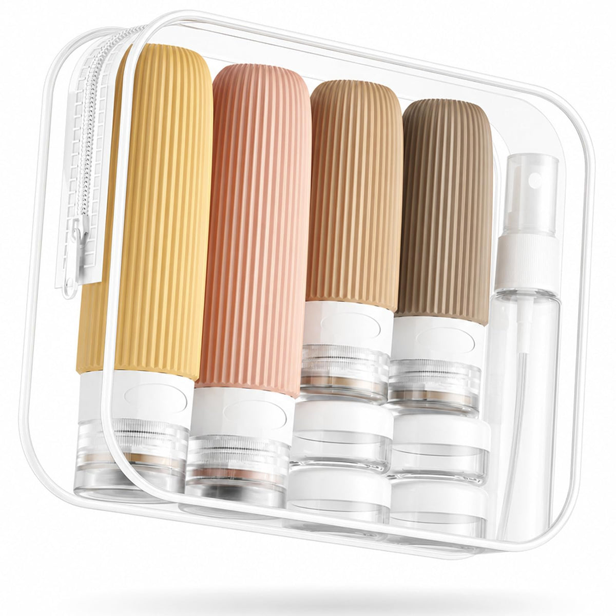 Mrsdry 16 Pack Travel Bottles Set, TSA Approved Leak Proof Silicone Squeezable Containers for Toiletries,