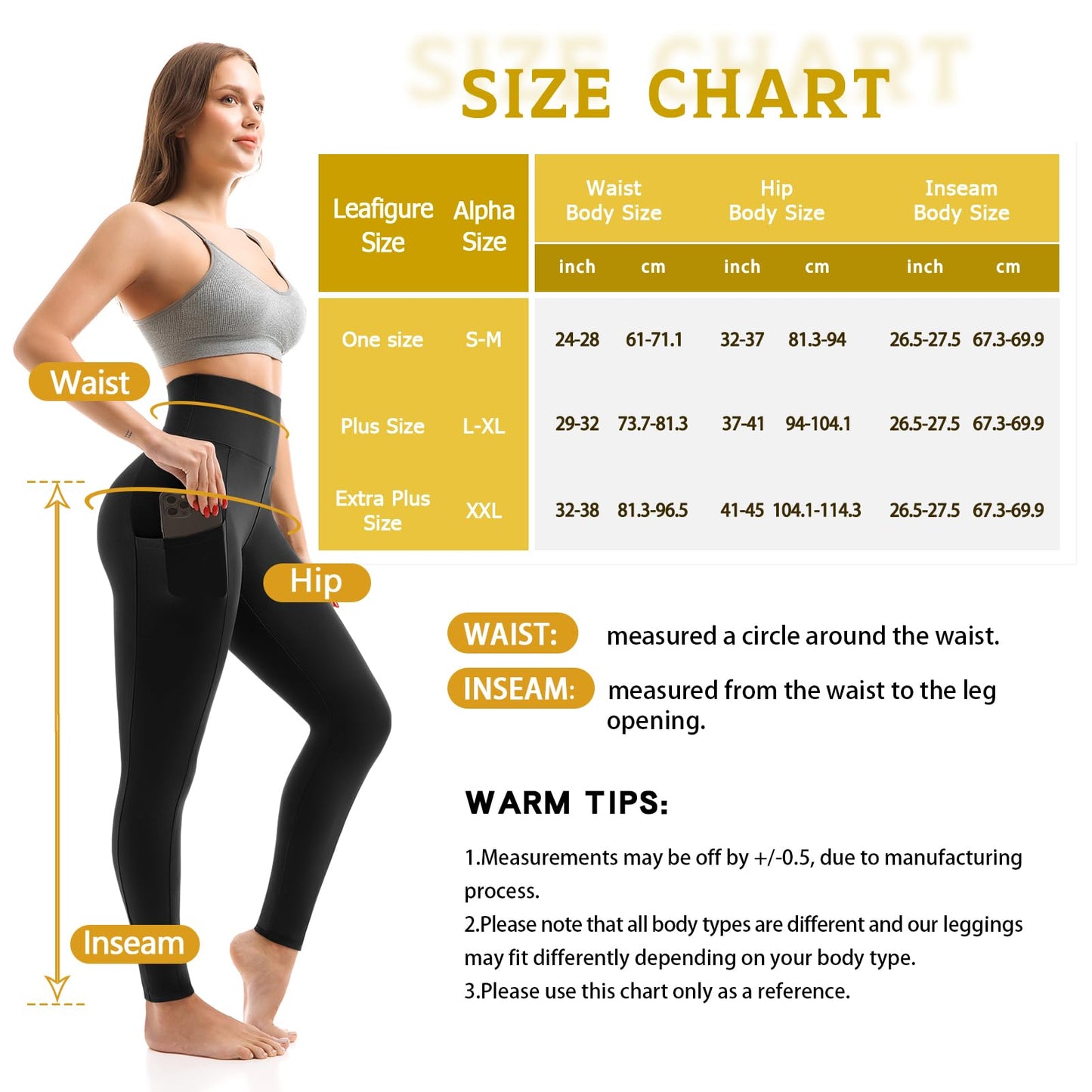 Walifrey Leggings with Pockets for Women, High Waisted Buttery Soft Womens Leggings for Gym Yoga Workout (Black LXL)