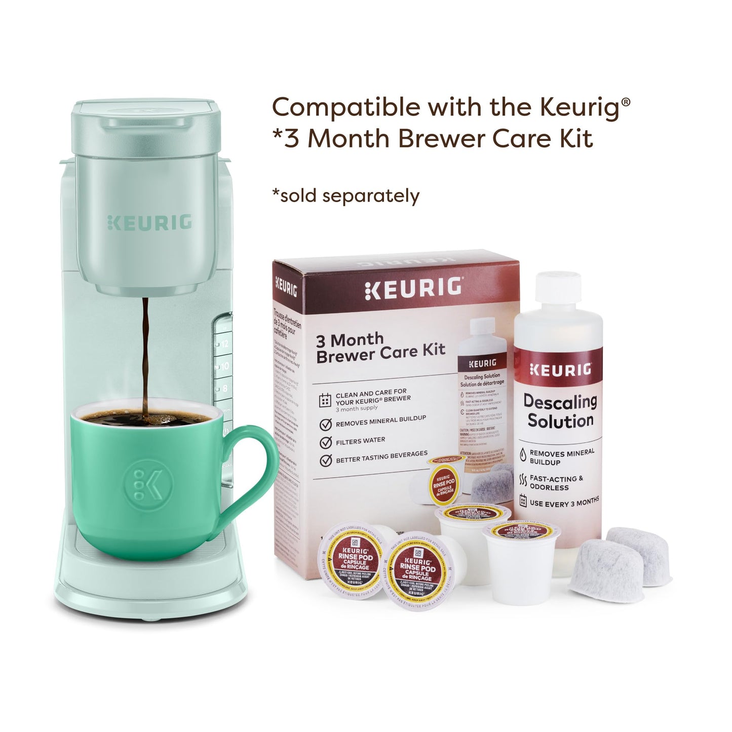 Keurig K-Express Single Serve Coffee Maker – Strong Brew Option, 42oz Reservoir, Sleek Design for Holiday Hosting & Gifting, Mint