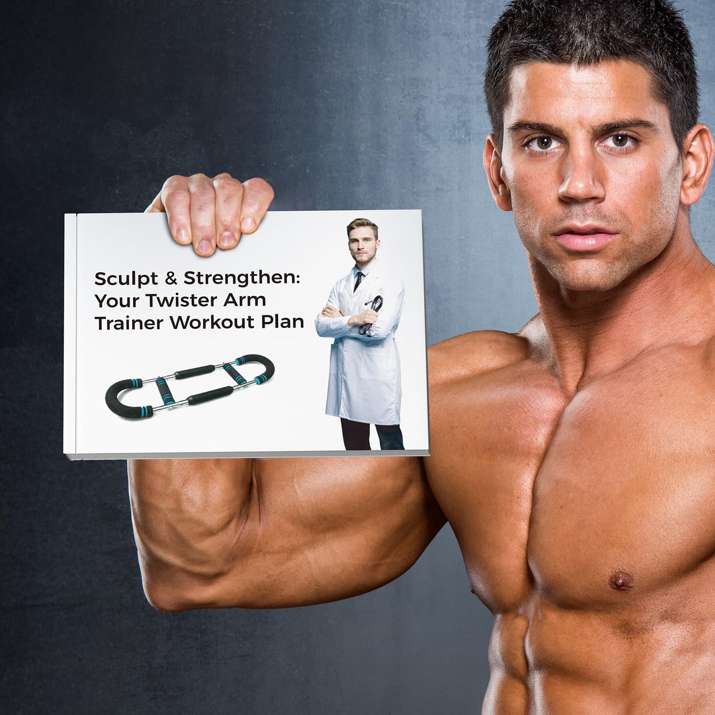 9 Level Settings (Weekly Chest Arm Training Plan Included) Upgraded (20-140LBS) Adjustable Twister Trainer with 4 Springs & Workout Poster, Arm Workout for Men