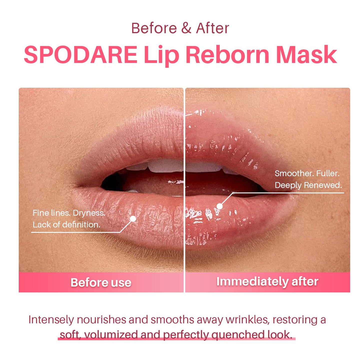 SPODARE Blueberry Lip Mask Overnight, Dual-Color Lip Sleeping Mask for Reduce Fine Lines, Nourish and Hydrating Dry Cracked Skin with Vitamin C and Shea Butter, Stocking Stuffer