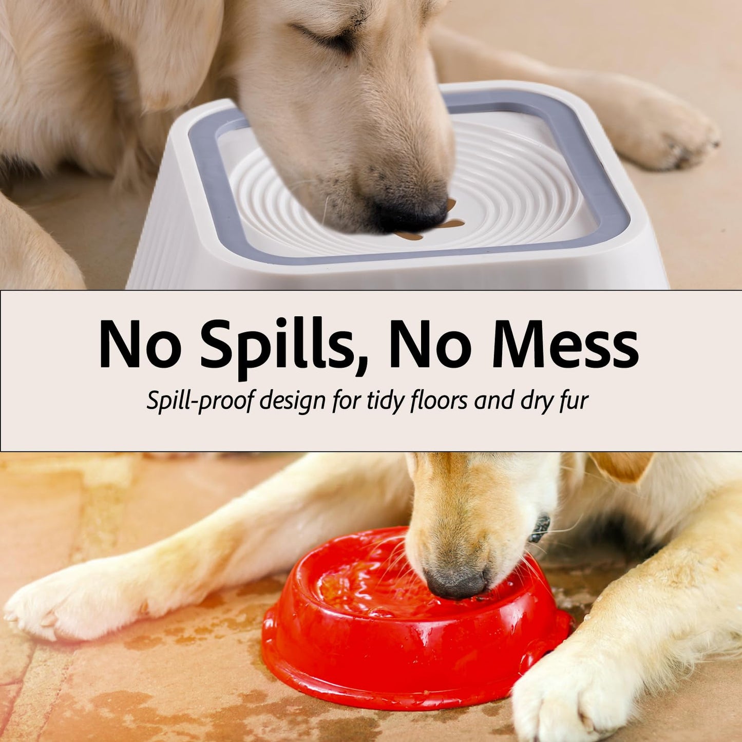 Ocean Ice No-Spill Dog Water Bowl, 45oz