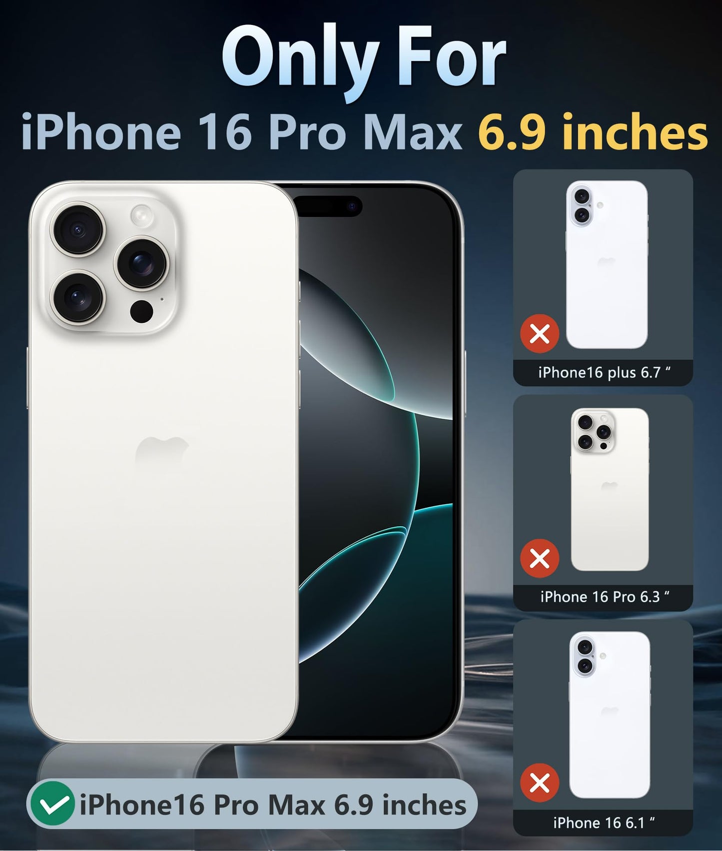 FNTCASE for iPhone 16 Pro-Max Case Compatible with Magsafe Clear Phonecase