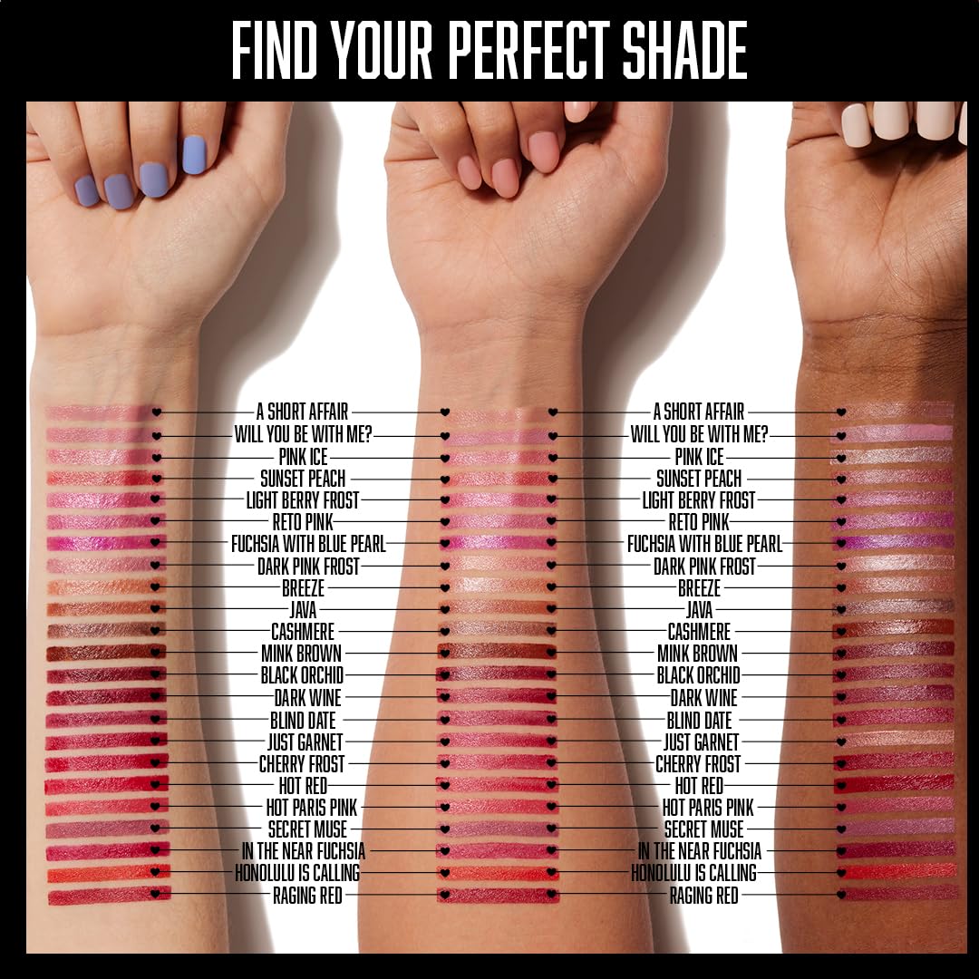 wet n wild Silk Finish Lipstick, Hydrating Rich Buildable Lip Color, Formulated with Vitamins A,E, & Macadamia for Ultimate Hydration, Cruelty-Free & Vegan - Blind Date