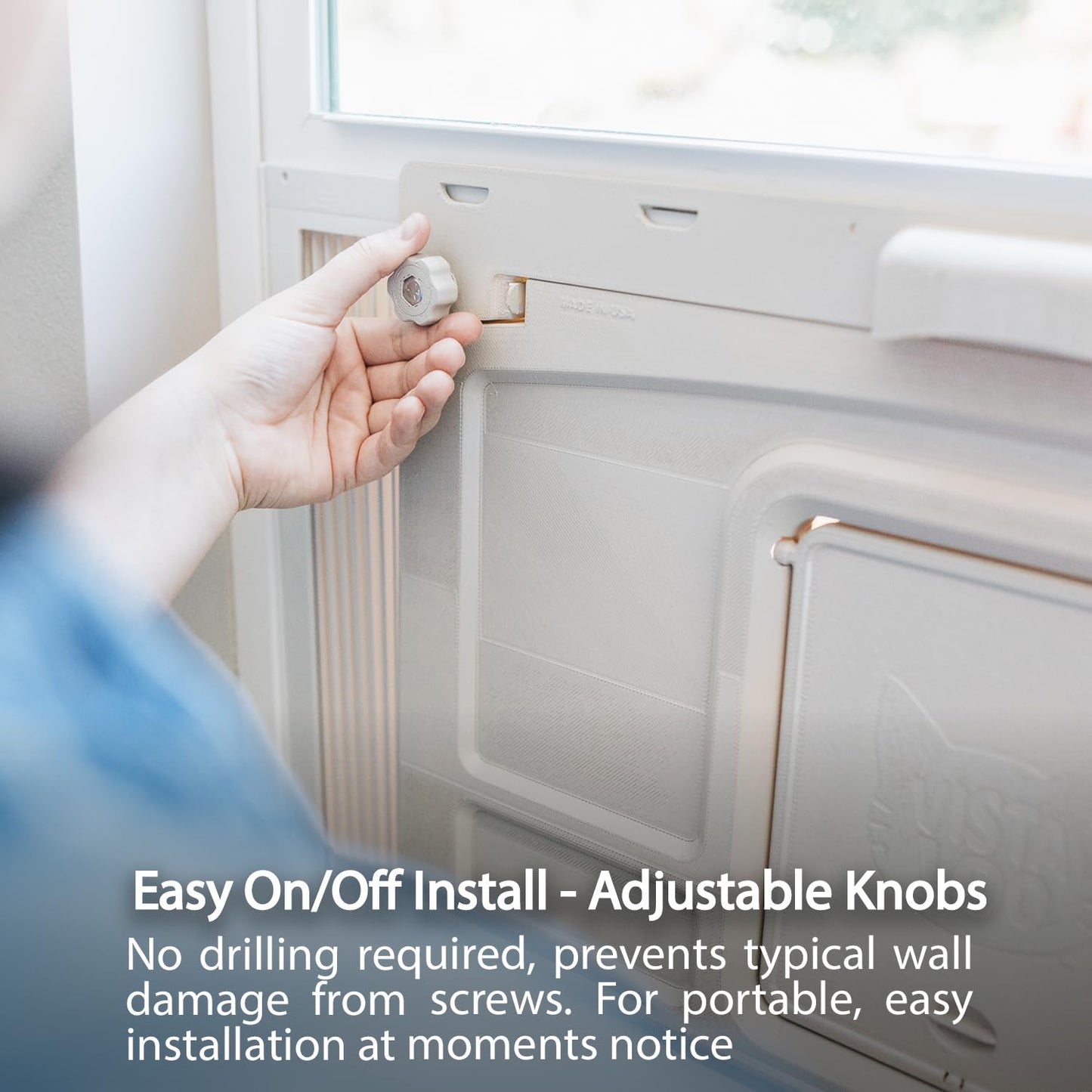 VistaLoo Window Catio, Perch & Litter Box – Fits 26-32" Vertical Windows, Premium Outdoor Enrichment and Freedom for Indoor Cats, Natural Odor-Free, All-Weather, Easy Clean Cat Box, Made in The USA