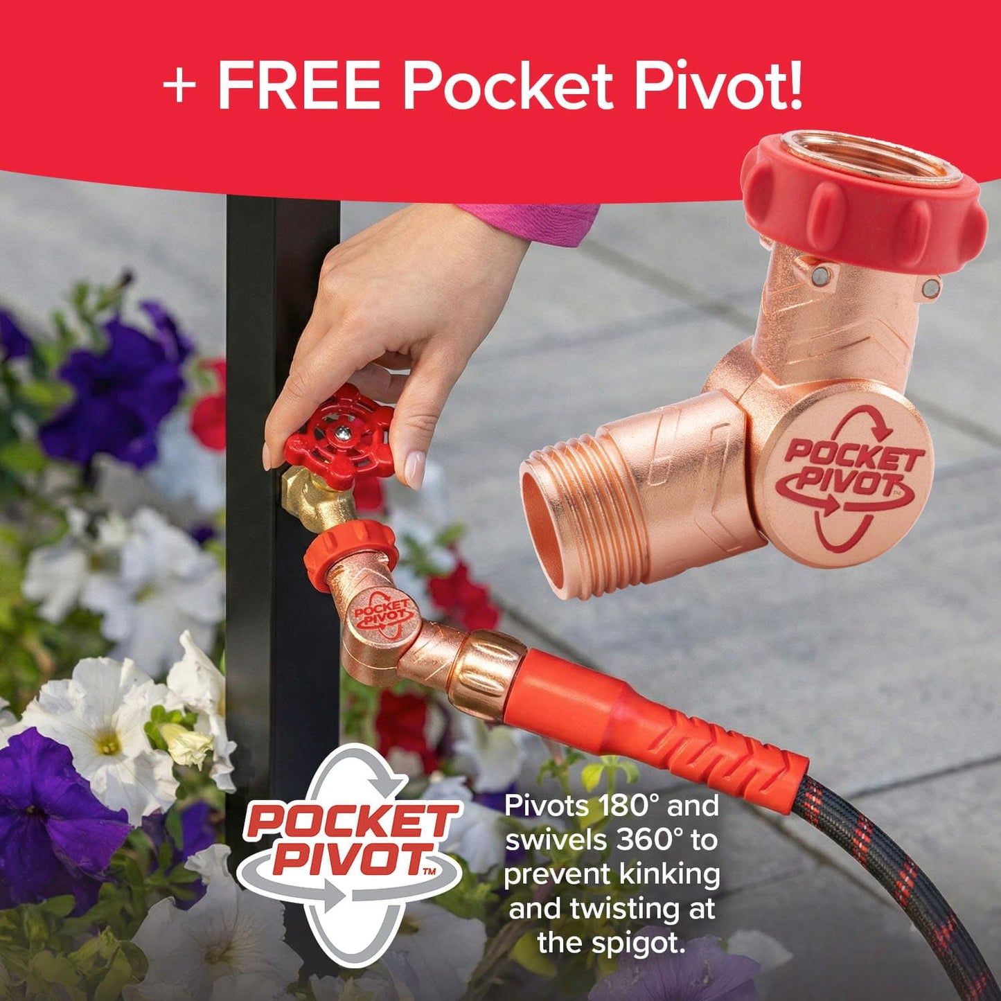 Pocket Hose Ballistic 100 FT Expandable Garden Hose, No-Kink, As Seen on TV