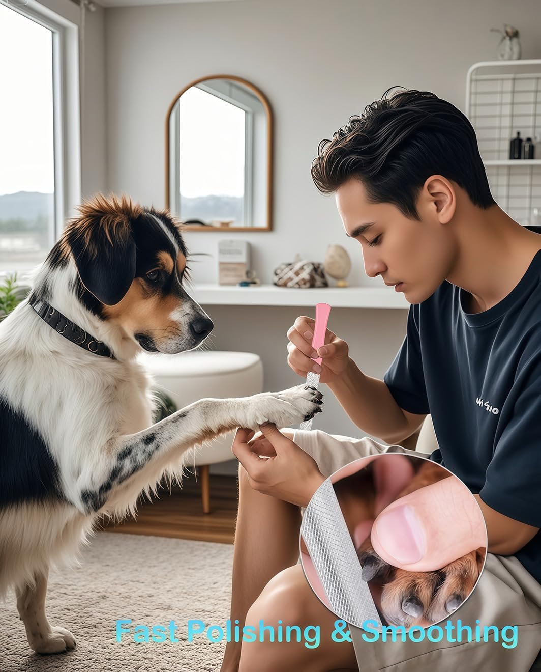 HEYCROWN Large Dog Nail Clippers Wide Jaw Opening Heavy Duty Dog Nail Trimmer Cat Claw Clippers