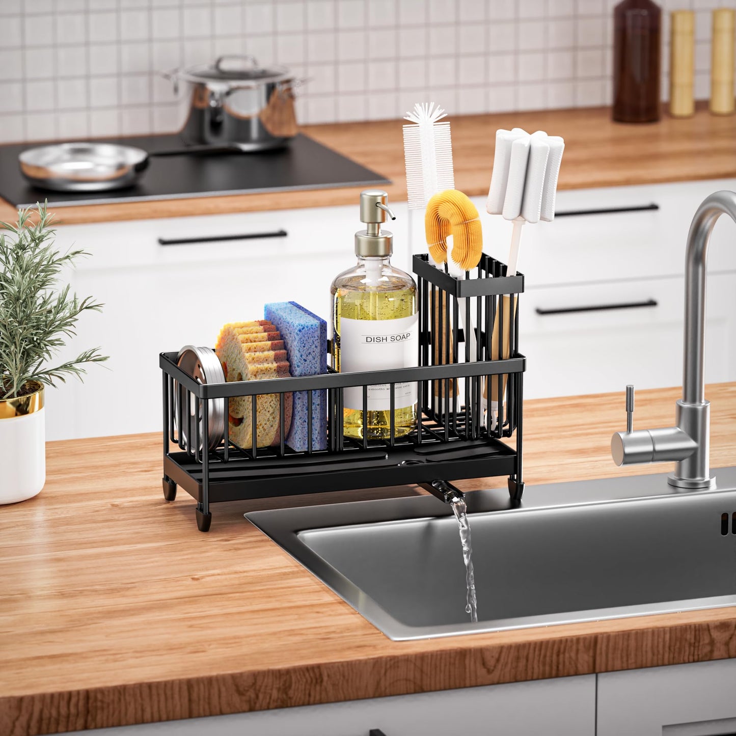 Cisily Stainless Steel Sink Caddy Organizer