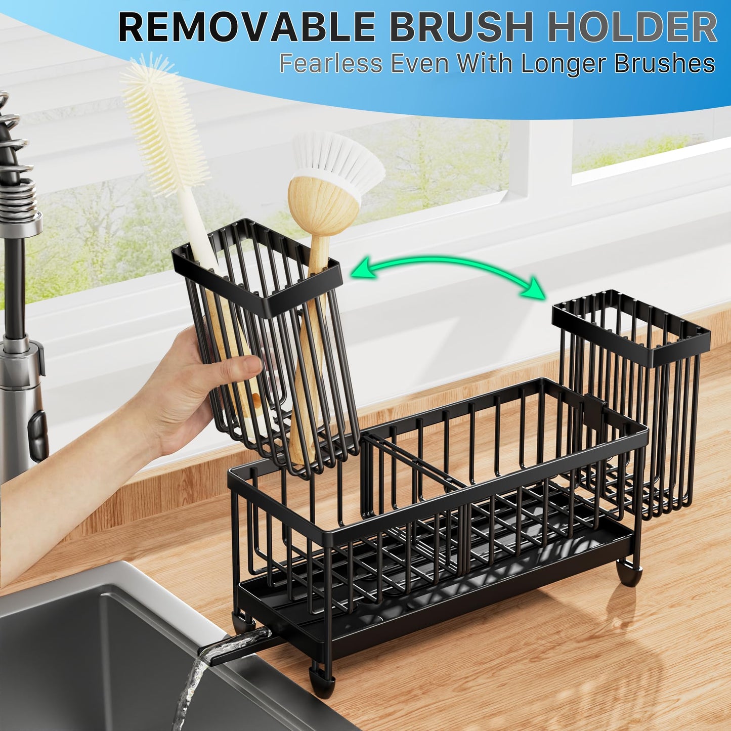 Cisily Stainless Steel Sink Caddy Organizer