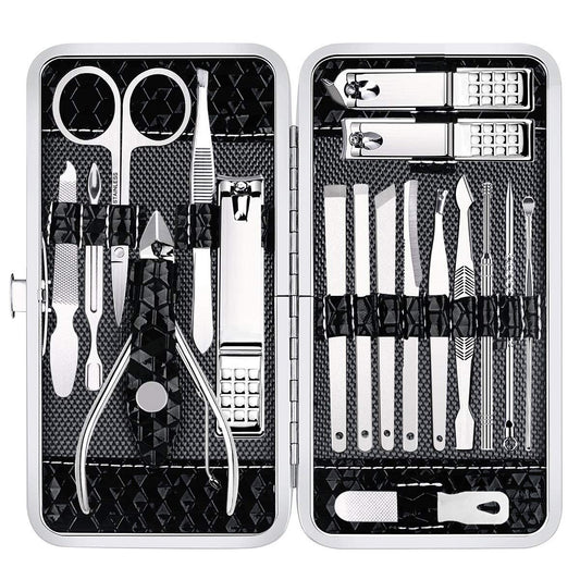 Nail Clippers Set Fingernail and Toenail Clipper Cutters Men's Accessories,Manicure Pedicure Kit Professional Grooming Kits,Nail Care Tools with Travel Case Gifts for Men Women