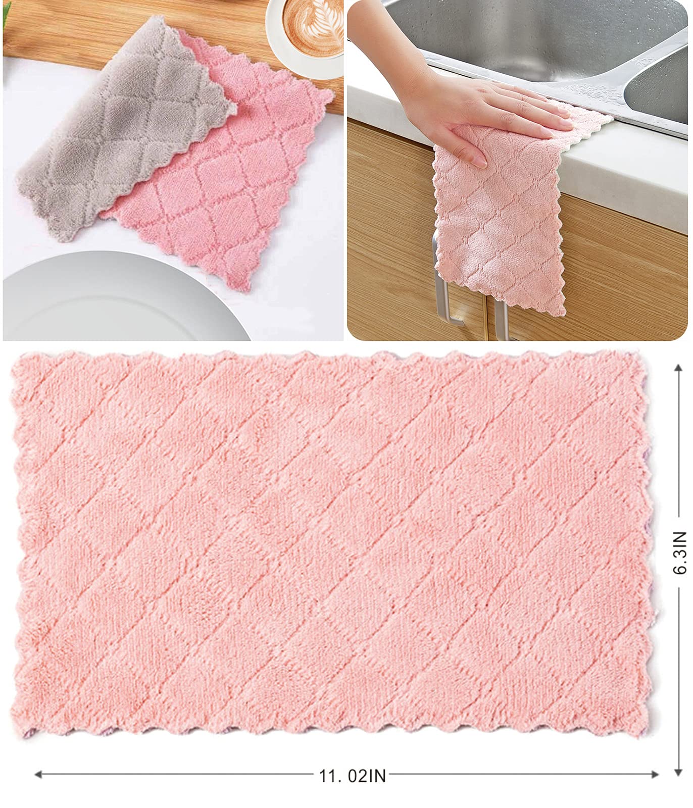 SAOYOAS Microfiber Kitchen Cloths (10-Pack)