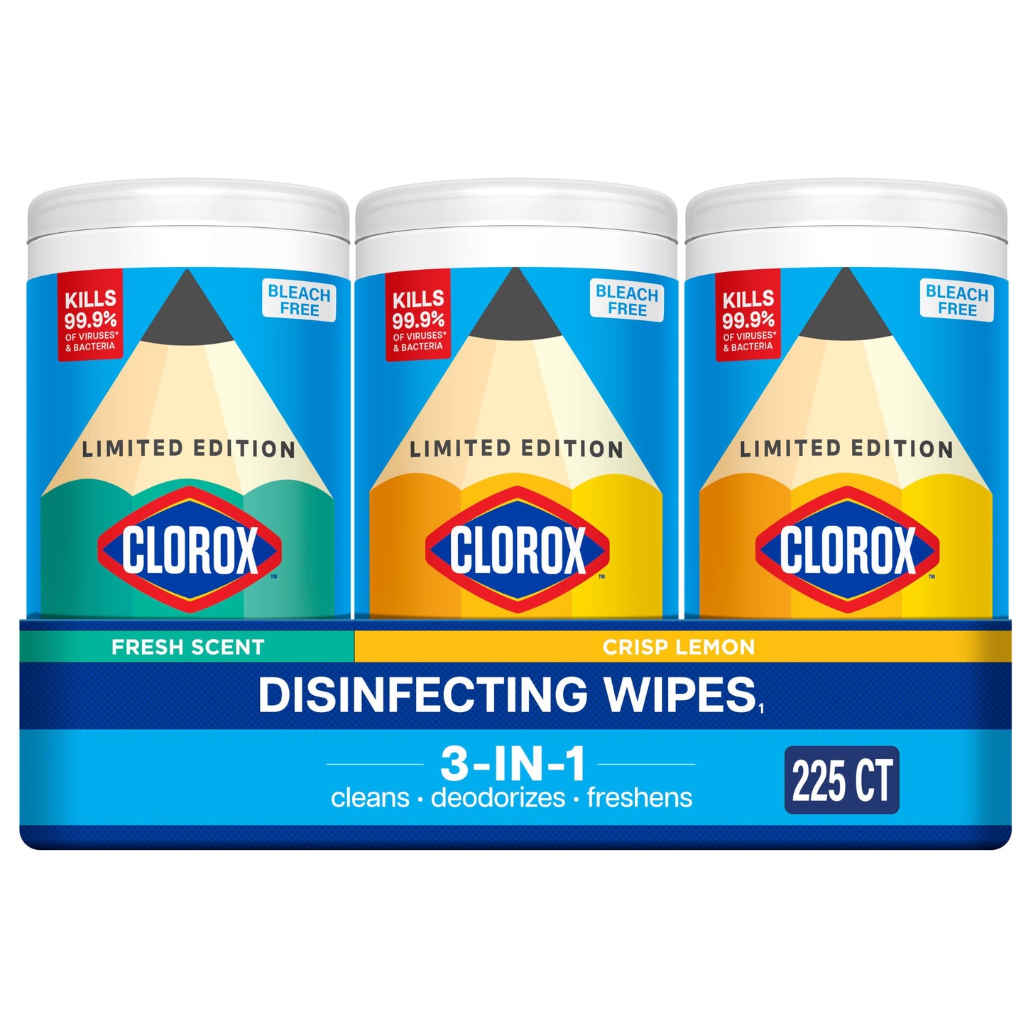Clorox Disinfecting Wipes, 75 Count Each, Pack of 3 (Package May Vary)
