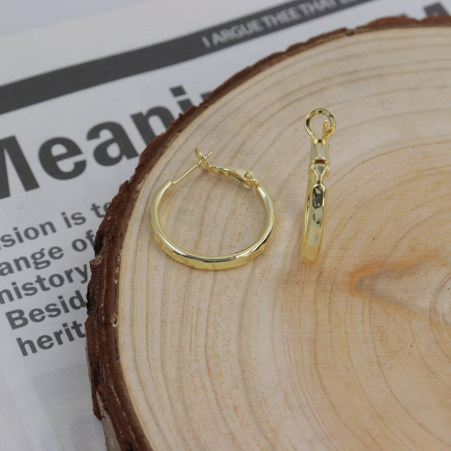 ToHeart Thick Gold Hoop Earrings for Womens Lightweight Hypoallergenic 14K Chunky Gold Hoop Earrings