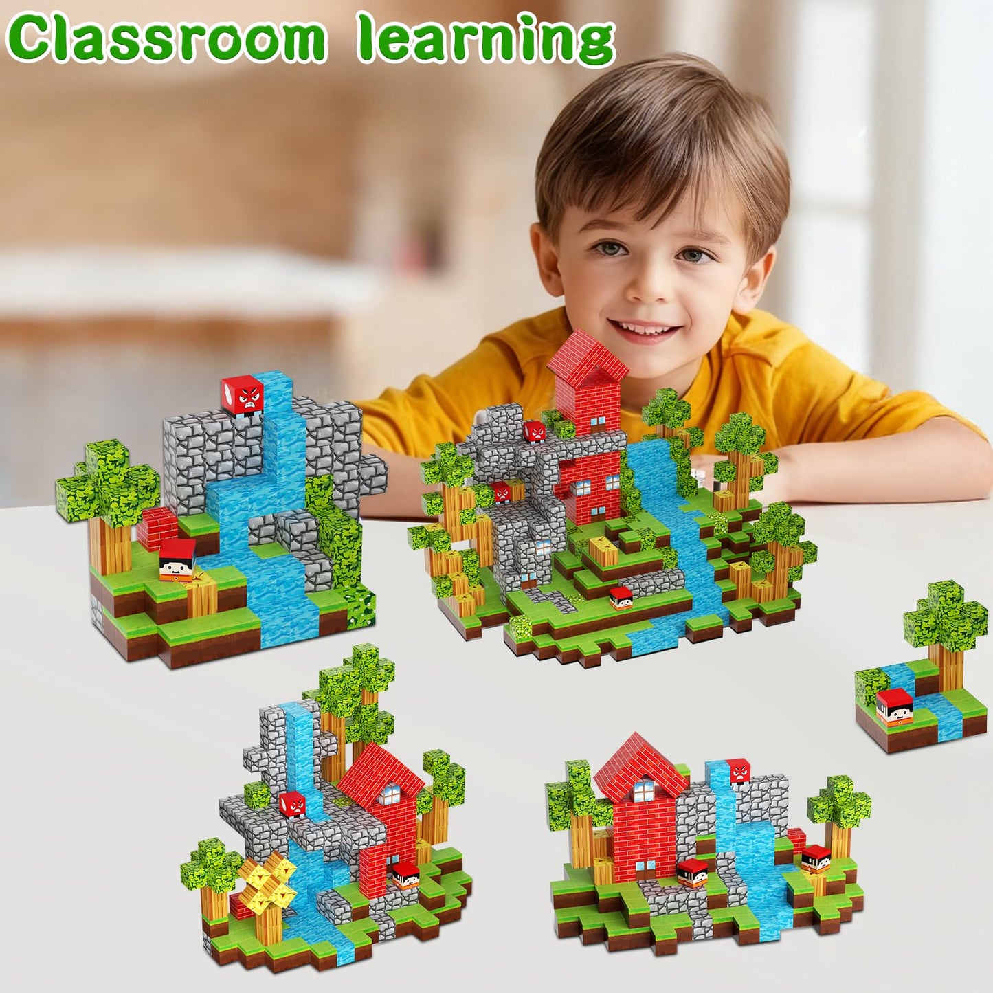 DUSH PACE Magnetic Building Blocks STEM Toys for Kids Ages 3-12 – 120 PCS Educational Construction Set with Storage Bag, Safe & Durable Learning Toys for Toddlers Children Boys Girls