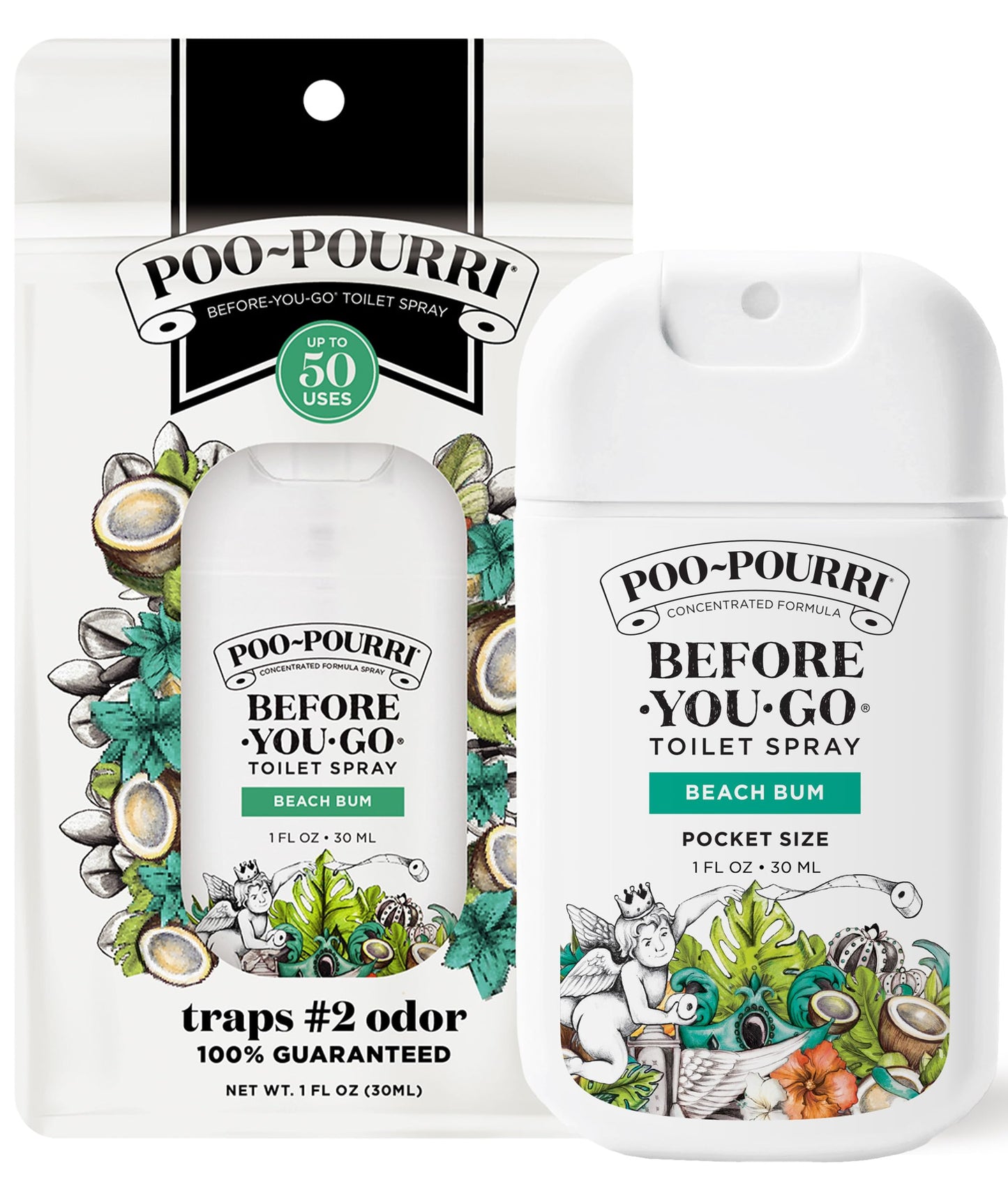 Poo-Pourri Before-You-Go Pocket Spray, Beach Bum