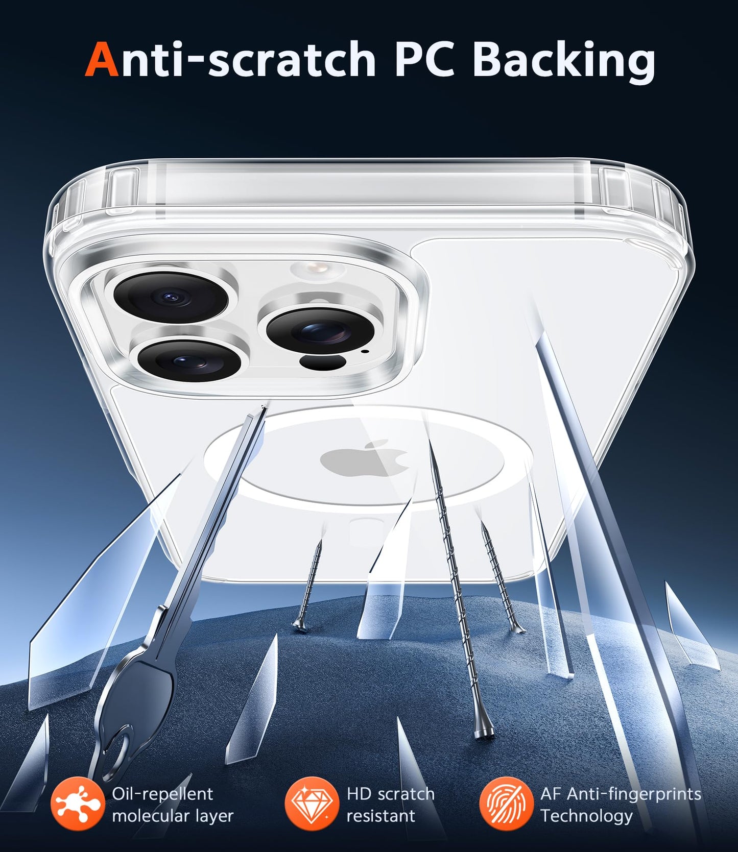 FNTCASE for iPhone 16 Pro-Max Case Compatible with Magsafe Clear Phonecase