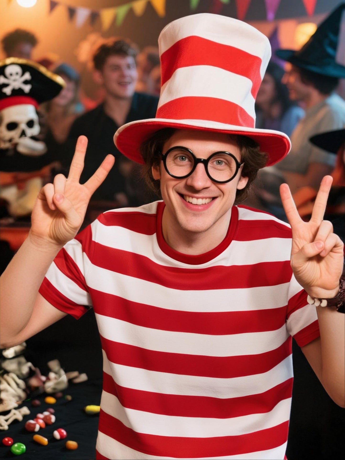 Funny World Mens Red and White Striped Shirt Cotton Short Sleeve Casual T-Shirts, Red and White, 3X-Large