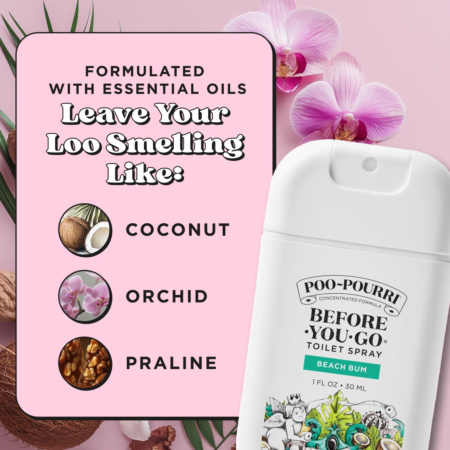 Poo-Pourri Before-You-Go Pocket Spray, Beach Bum