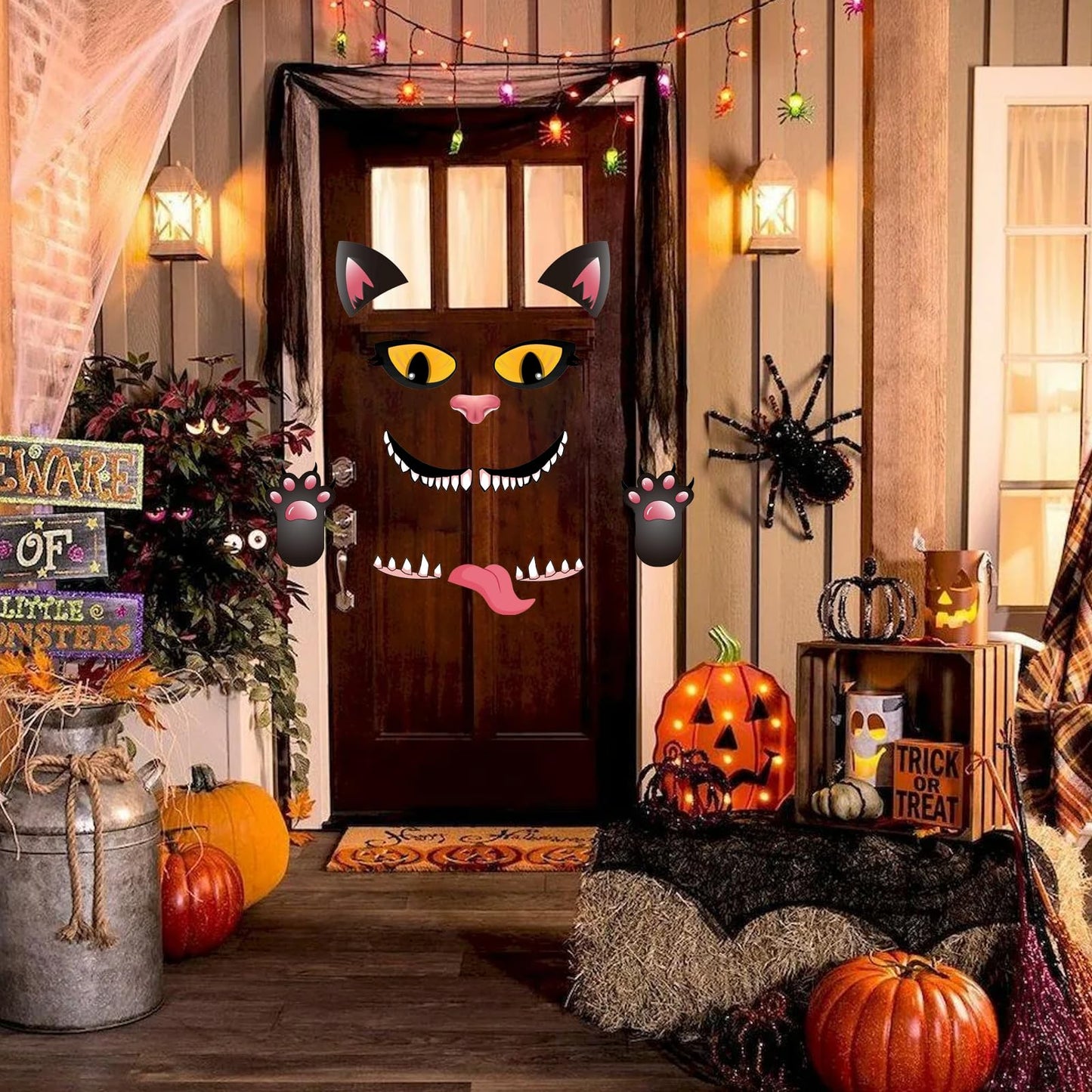 POILKMNI Halloween Black Cat Trunk or Treat Car Decorations Kit