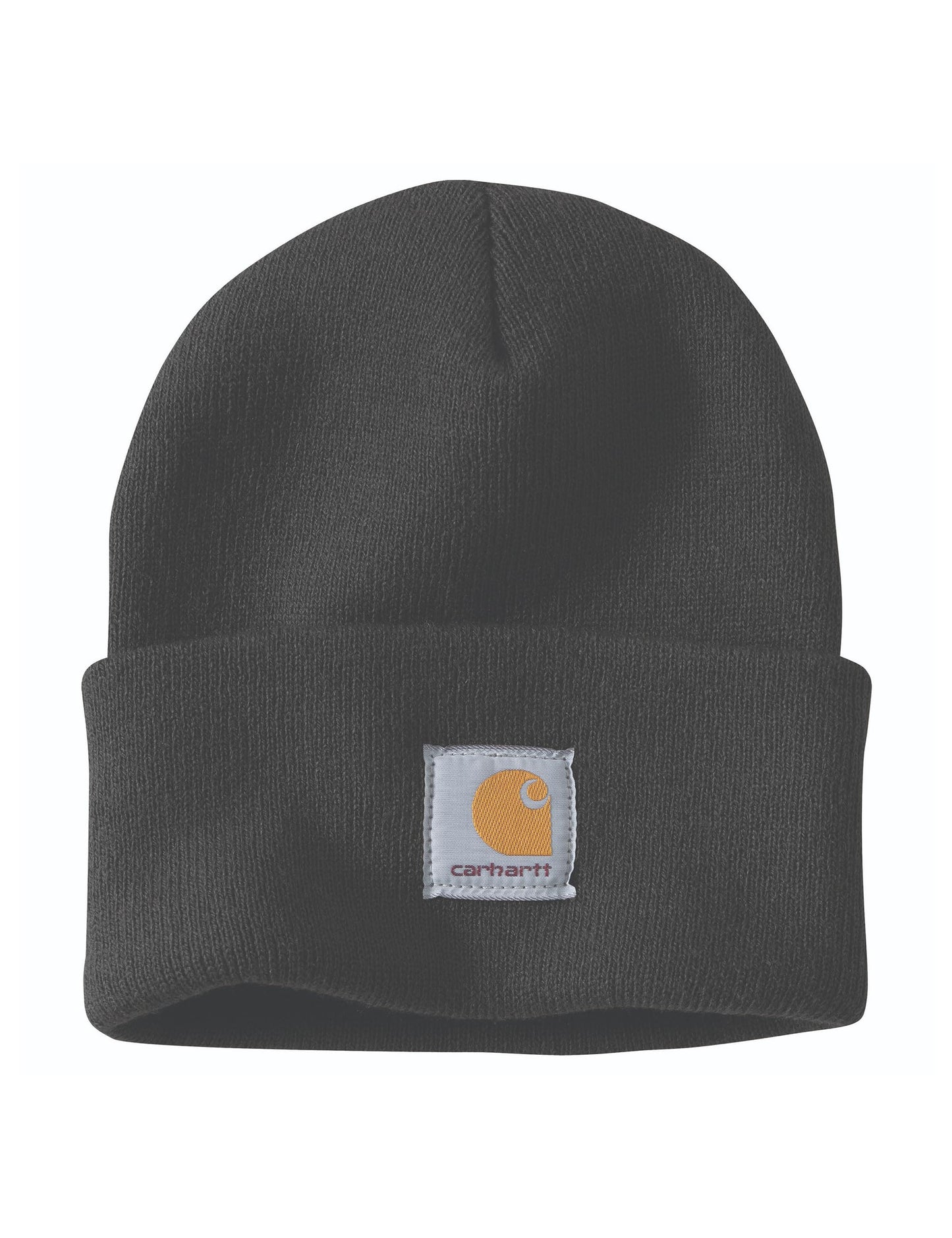 Carhartt Mens Knit Cuffed Beanie Hat, Black, One Size US