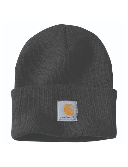 Carhartt Mens Knit Cuffed Beanie Hat, Black, One Size US