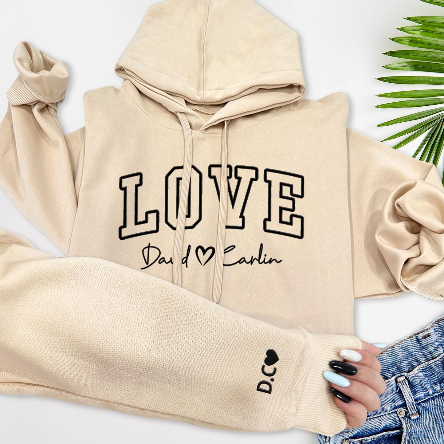 Chersinger Custom Embroidered Hoodie & Sweatshirt from Photo for Him and Her, Personalized Gift for Girlfriend, Boyfriend, Valentines Day, Christmas, anniversary